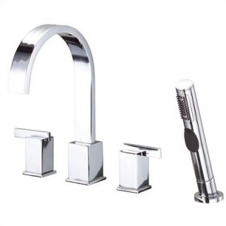 Danze Plymouth Sirius Double Handle Roman Tub Faucet with Hand Shower