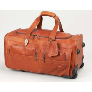 Claire Chase 22 Leather 2 Wheeled Carry On Duffel