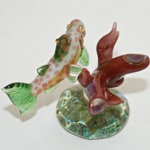paperweight roger childs glass trout sculpture