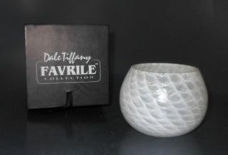 Dale Tiffany Favrile Glass Vase Candle Cup and Case