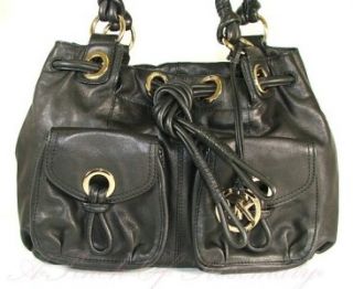 Michael Kors Greenport Leather Large Tote Bag Purse Black