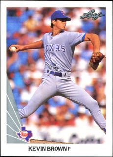 1990 Leaf Kevin Brown Kenny Rogers Texas Rangers Wrong Back Error
