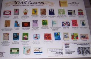  30 Handmade All Occasion Greeting Card Assortment Organizer Calendar