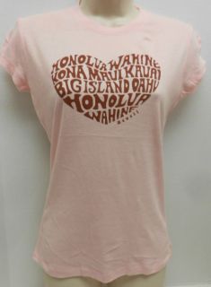 Honolua Wahine T Shirt Hawaii Top Tee Pink Size Large