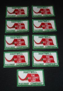 Hartwell Railroad Company Red Carpet Line Patch Lot RR Collectors Must
