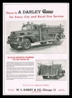 Goodland Fire Department Truck Vintage Print Ad