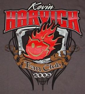 New Kevin Harvick Fan Club 2009 NASCAR Racing Dark Gray T Shirt Mens