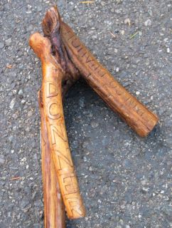 Antique Carved Irish Walking Cane Tralee Ireland Erin Go Braugh Donner