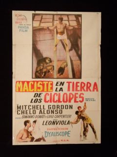 Maciste Nella Terra Dei Ciclopi Gordon Mitchell Argentine 1sh Poster