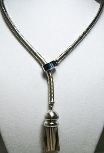 Jacques Kreisler 1946 Snake Chain Rhinestone Slide Necklace for Your