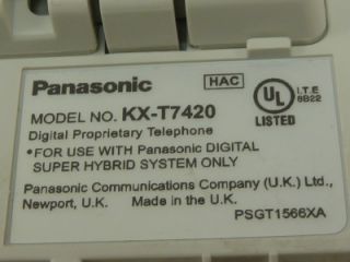 White Panasonic Business Phone Panasonic KX T7420 Phone Super Hybrid