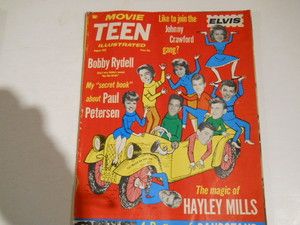 Hayley Mills,Johnny Crawford,Elvis Presley  Movie Teen Illustrated