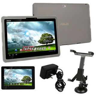 Newly listed 4in1 Skin Case+Wall Charger+Car Mount For Asus Eee Pad