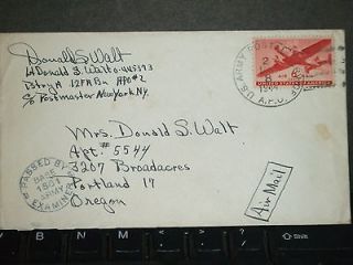 APO 2 ARMAGH, NORTHERN IRELAND 1944 Censored WWII Army Cover 12th FA