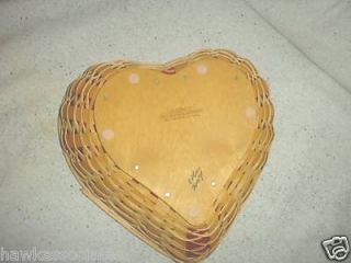 Longaberger Sweetheart Basket Sweetest Heart Combo Mint