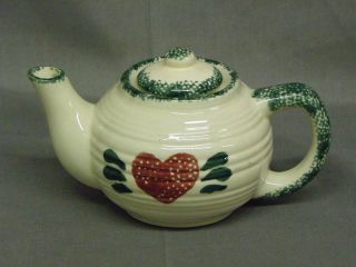 Small Decorative Teapot Country Heart Hermitage Pottery