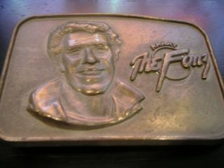  Happy Days Fonzie Buckle, genuine hand rubbed antiqued brass finish