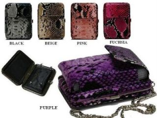 Gorgeous Hard Side Wallet Cell Phone Case Purple or Pink Faux