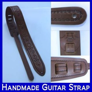 Handmade Guitar Strap Custom Leather for Acoustic or Electric Guitars