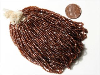 Master Hank 9900 17B 1 Vintage Czech Faceted Brown Sparkle Seed Glass