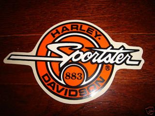 Harley Davidson Vtg Sportster 883 Tank Decal Orange