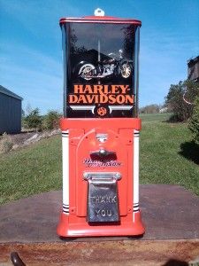 Vintage Victor Topper Harley Davidson Gumball Candy Peanut Machine Man