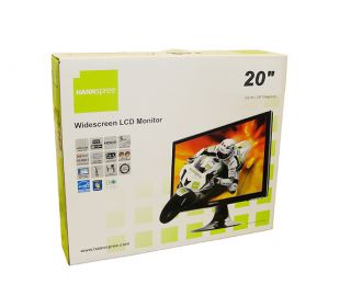 new in box hannspree hf205dpb 20 widescreen lcd monitor black