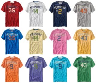 Aeropostale Mens Numbered Graphic T Shirt