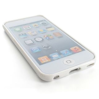 White Clear Hard Gel Hybrid TPU Candy Case Cover Apple iPod Touch 5 5G
