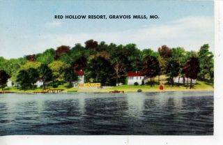 Gravois Mills Missouri Red Hollow Resort Lake of The Ozarks Vintage