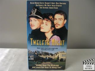 Twelfth Night VHS Helena Bonham Carter Richard E Grant Ben Kingsley