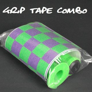 Scooter Handle Bar Grips Green Grip Tape Check Green Purple