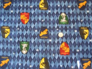   Harry Potter Blue Hogwarts Houses Gryffindor Schools Flannel Fabric
