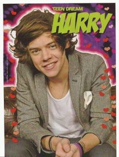 Harry Styles One Direction 1D Magazine Pin Up Teen Dream P2