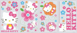 New Hello Kitty Floral Boutique Wall Decals Girls Stickers Pink
