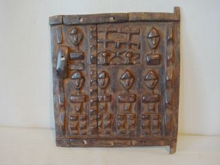 Superb African hand wood carved Granary door from the Dogon in Mali 12