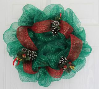 18 Christmas Deco Mesh Wreath