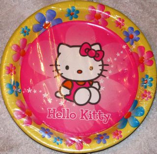  Hello Kitty Pastel Dinner Plates RARE Birthday Party Supplies