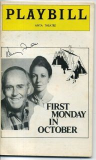 Henry Fonda First Monday Oct Signed Autograph Playbill