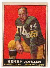 1961 Topps 45 Henry Jordan Rookie Green Bay Packers