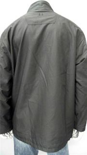 Greg Norman Mens L Front Zipper Windbreaker Black Coat Jacket Designer