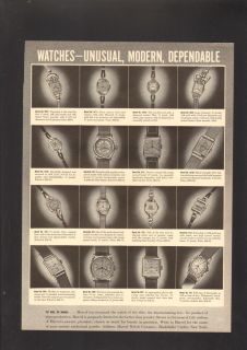1941 Print Ad Harvel Watch Company Rockefeller Center New York Jewelry