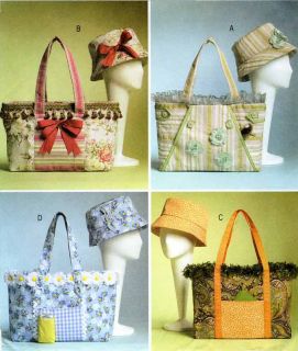  Handbags Bucket Hats in 4 Styles Butterick 4823 Sewing Pattern