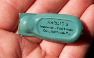 Old Cricket Clicker Harolds Insurance Campbelltown PA
