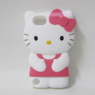 Cute 3D Hello Kitty Silicone Case for Apple iPod Touch 5 5th Gen T5KT