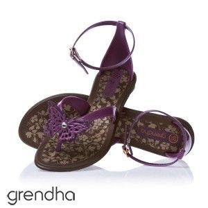 Womens Grendha Butterfly Sandals Purple