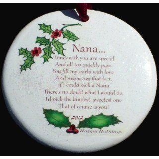 For Nana with Love 2012 Christmas Ornament Rhinestone