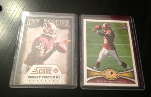 Robert Griffin III, RG3, LOT OF 2 CARDS. 1 Score Hot Rookie & 1 Topps