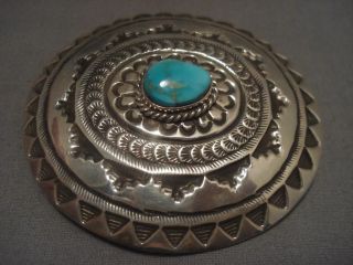 Superior Vintage Navajo Henry Morgan Turquoise Silver Buckle