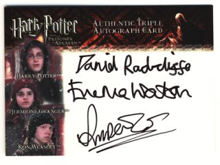   Potter POA Up Triple Auto Daniel Radcliffe Emma Watson Rupert Grint